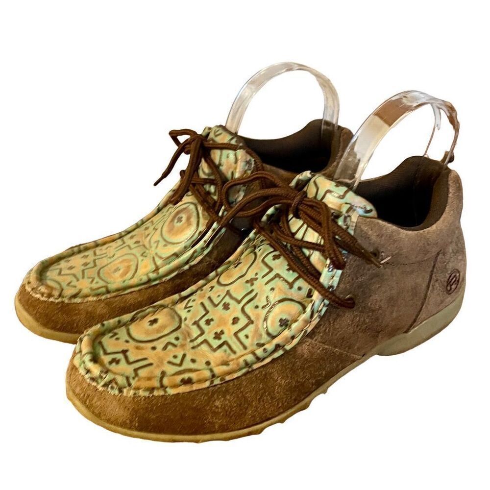 Roper leather mosaic printed booties size 8